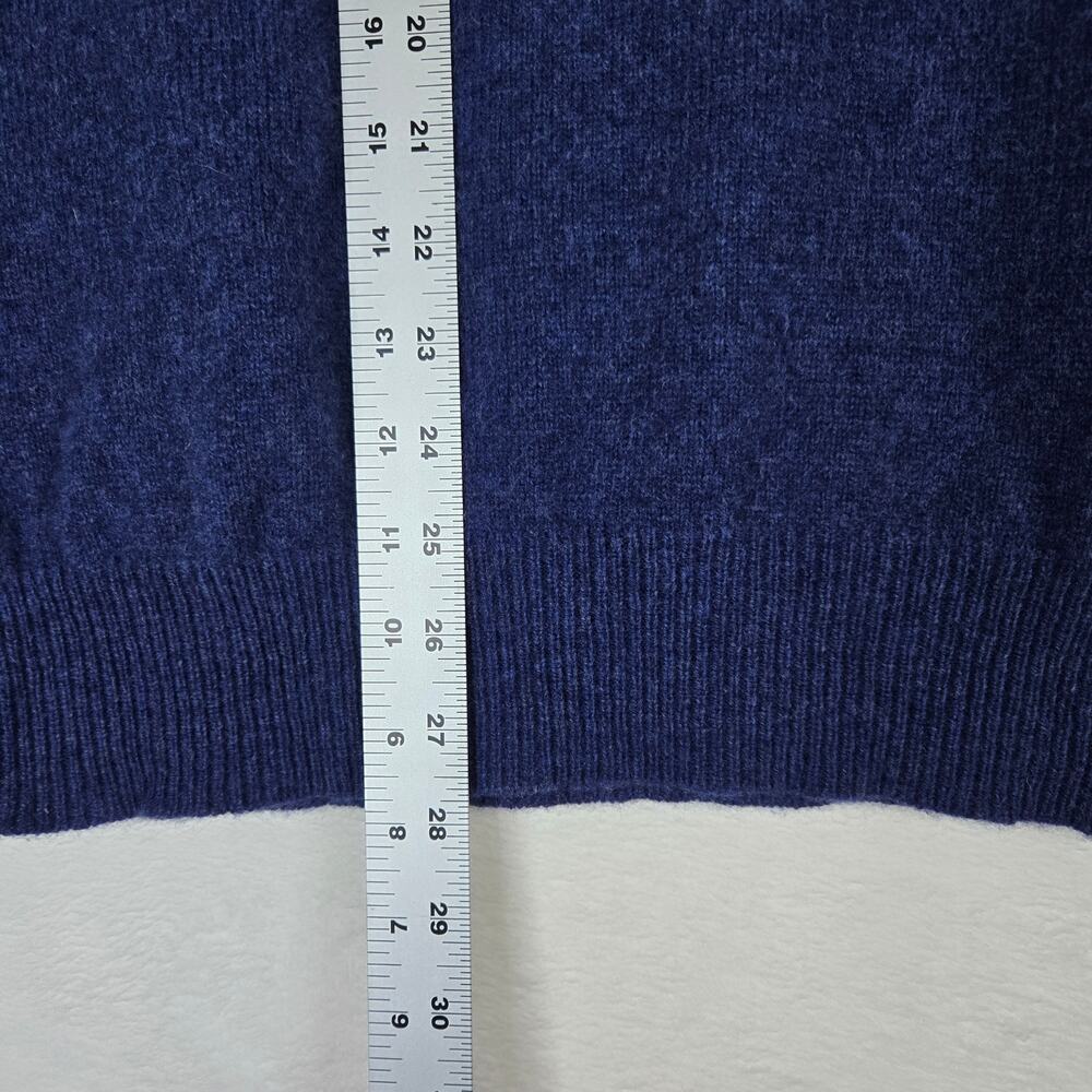 Polo Ralph Lauren 100% Lambs Wool Sweater Mens XL Navy 0660 - Picture 7 of 7